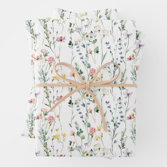 Wildblume Geschenkpapier Set (Beispiel)
