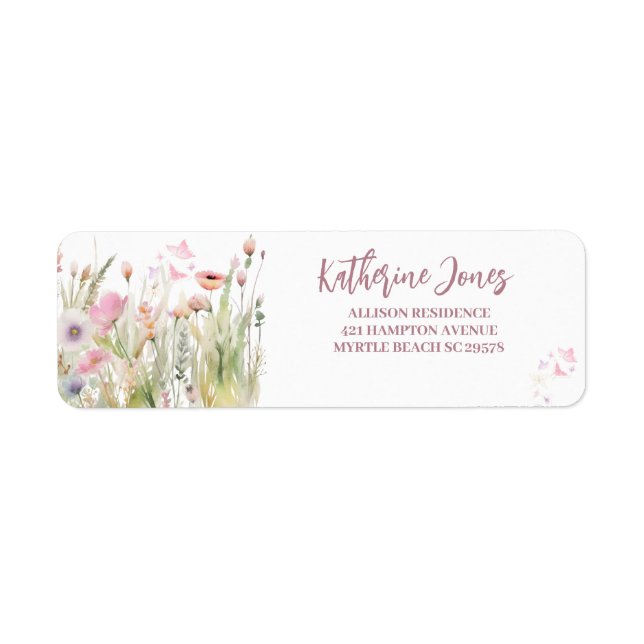 Wildblume Girl Baby Dusche (Vorne)
