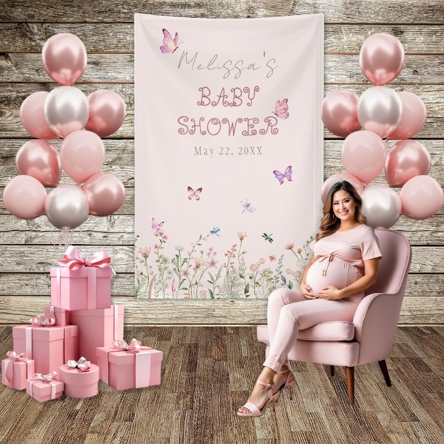 Wildblume Girl Baby Dusche Blumenstrauß Foto Hinte Banner (Von Creator hochgeladen)