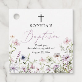 Wildblume Girl Baptism Gefallen Geschenktafeln Geschenkanhänger