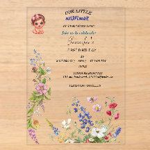 Wildblume Girl Einladung zum Geburtstag | Floral