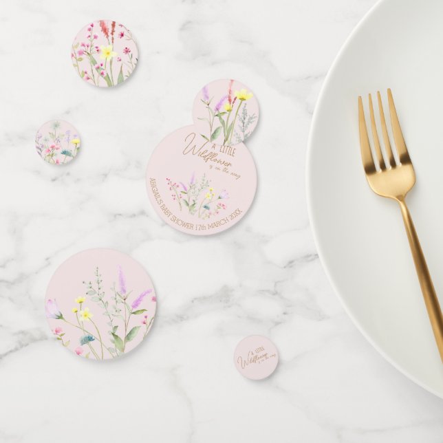 Wildblume Girl Kinderdusche Einladung Konfetti (Gruppe)