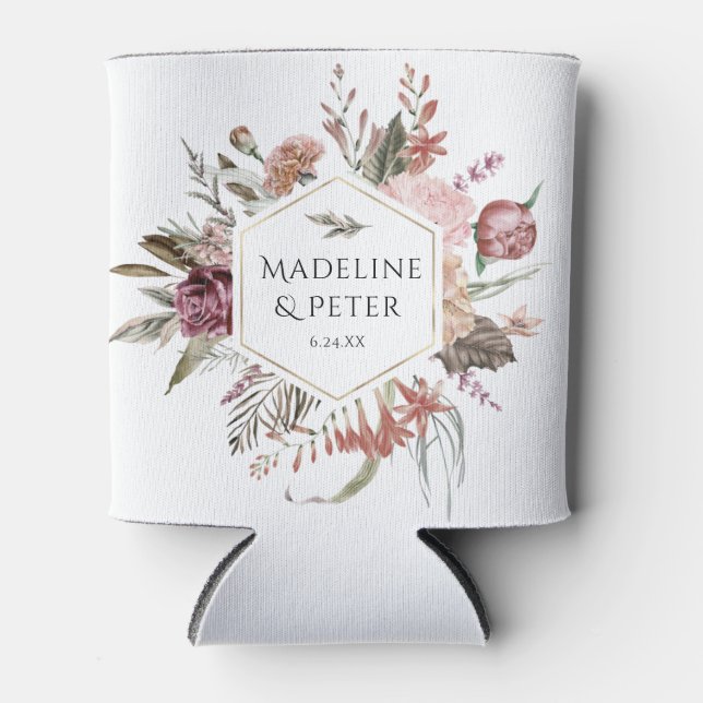 Wildblume Gold Wedding Couple Names Dosenkühler (Vorderseite)