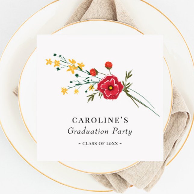 Wildblume Graduation Party "Class of 2023" Serviette (Von Creator hochgeladen)