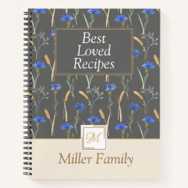 Wildblume Gray Floral Notizbuch