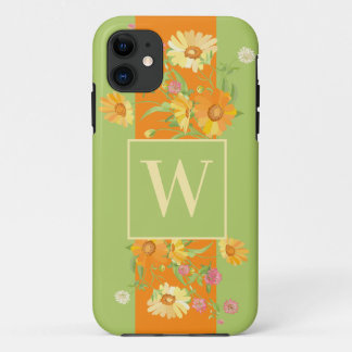 Wildblume Green Floral Monogram Case-Mate iPhone Hülle