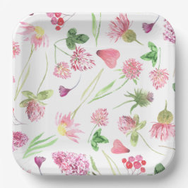 Wildblume Greenery Pappteller