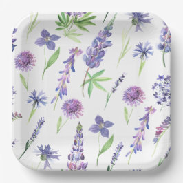 Wildblume Greenery Pappteller