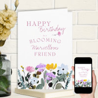 Wildblume Grenze blüht wunderbarer Geburtstag