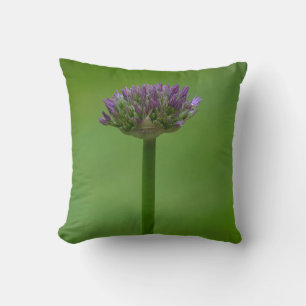 Wildblume Grün und Purpler Kissen