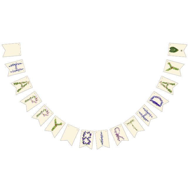 Wildblume Happy Birthday Banner (Alle)