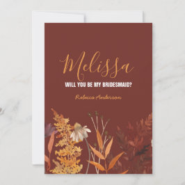 Wildblume Herbstfall Werden Sie meine Bridäne sein Einladung