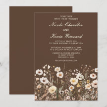 Wildblume Herbstfällt Blumenhochzeit