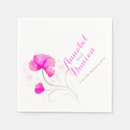 Wildblume Hochzeit Art rosa Papierserviette