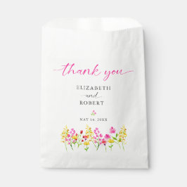 Wildblume Hochzeit Blumenschrift Eleganter Frühlin Geschenktütchen