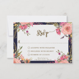 Wildblume Hochzeit Brautparty rsvp Karte