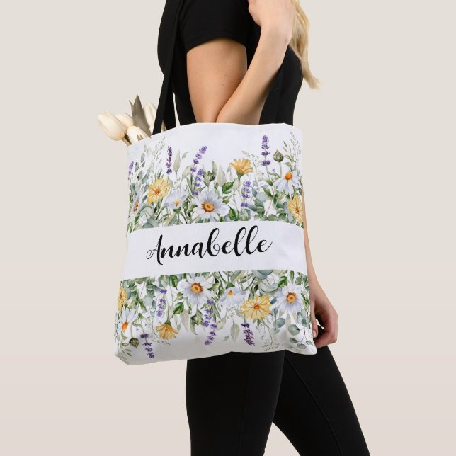 Wildblume Hochzeit Bridesmaid Gift Floral Tote Tas Tasche (Von Nahem)
