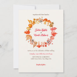 Wildblume-Hochzeit der Waldlandschaft Einladung