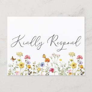 Wildblume Hochzeit Entree UAWG Postkarte