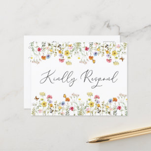 Wildblume Hochzeit Entree UAWG Postkarte