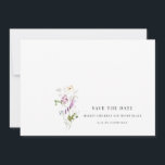 Wildblume Hochzeit Floral Save the Date<br><div class="desc">Einfache Elegante Wildblume Wasserfarben Hochzeit Save the Date</div>