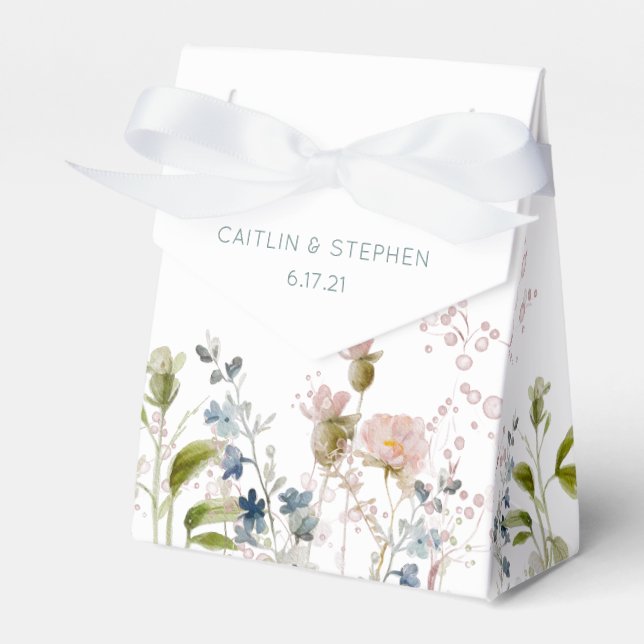 Wildblume Hochzeit Geschenkschachtel (Vorderseite)