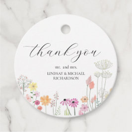 Wildblume-Hochzeit im Frühling Geschenkanhänger