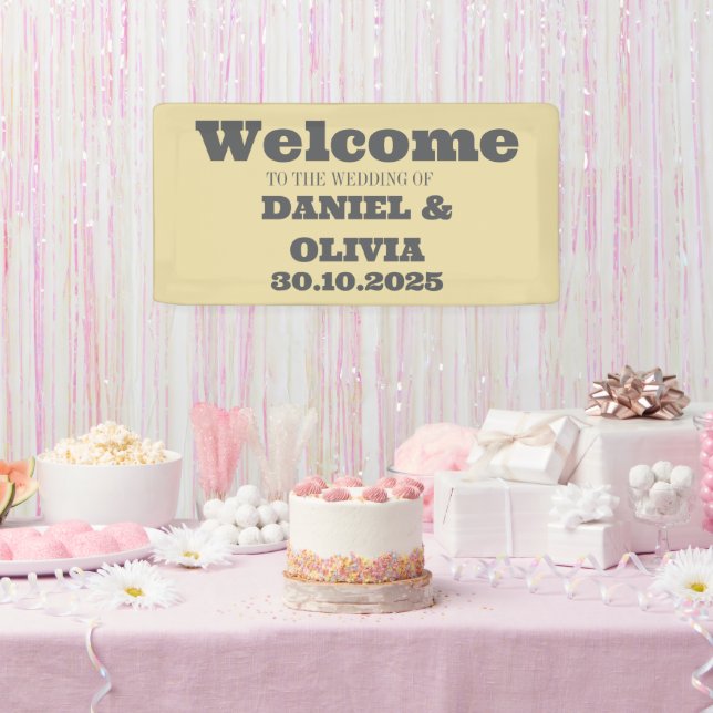 Wildblume Hochzeit rustikale Landsitzkarten Banner (Party)