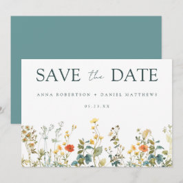 Wildblume Hochzeit Save The Date