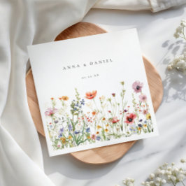 Wildblume Hochzeit Serviette