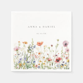 Wildblume Hochzeit Serviette