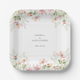 Wildblume Hochzeit von Tellern Pappteller