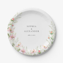 Wildblume Hochzeit von Tellern Pappteller