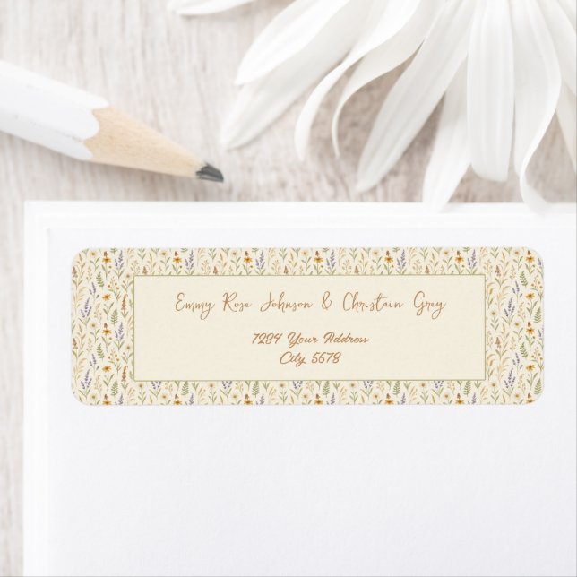 Wildblume Hochzeiten von Wasserfarben Rücksendeadr (Insitu)