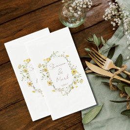 Wildblume Hochzeitsessen Serviette