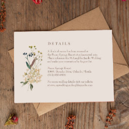 Wildblume-Hochzeitskarte RSVP Karte