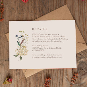 Wildblume-Hochzeitskarte RSVP Karte