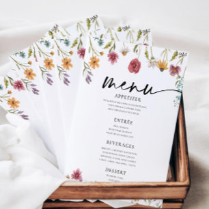 Wildblume Hochzeitsmenü