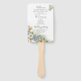 Wildblume-Hochzeitsprogramm Fächer