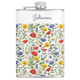 Wildblume Hübsch Botanisch-rustikal-farbenfroh Flachmann