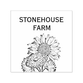 Wildblume - Ihr Firmenname Permastempel