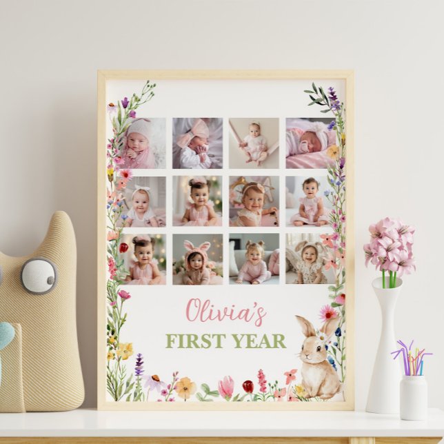 Wildblume im ersten Jahr Foto Meilenstein Poster (Von Creator hochgeladen)