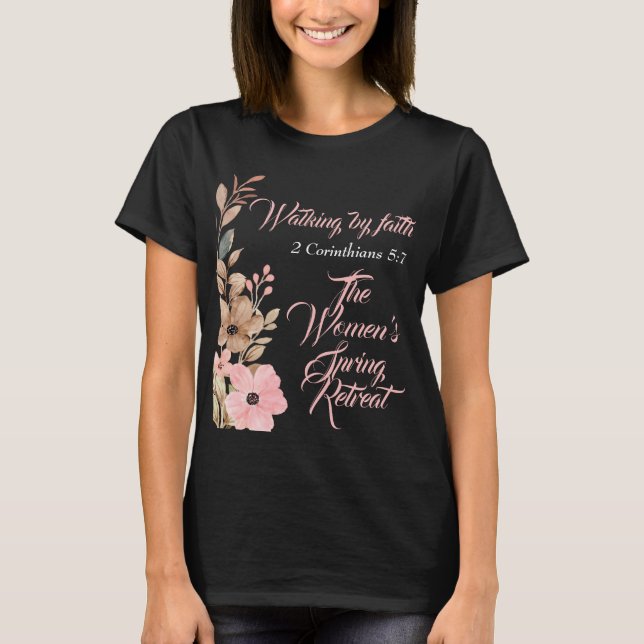 Wildblume im Frühjahr der Frauen Christlich rosa T-Shirt (Vorderseite)