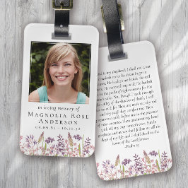 Wildblume im Gebet zur Erinnerung Gepäckanhänger