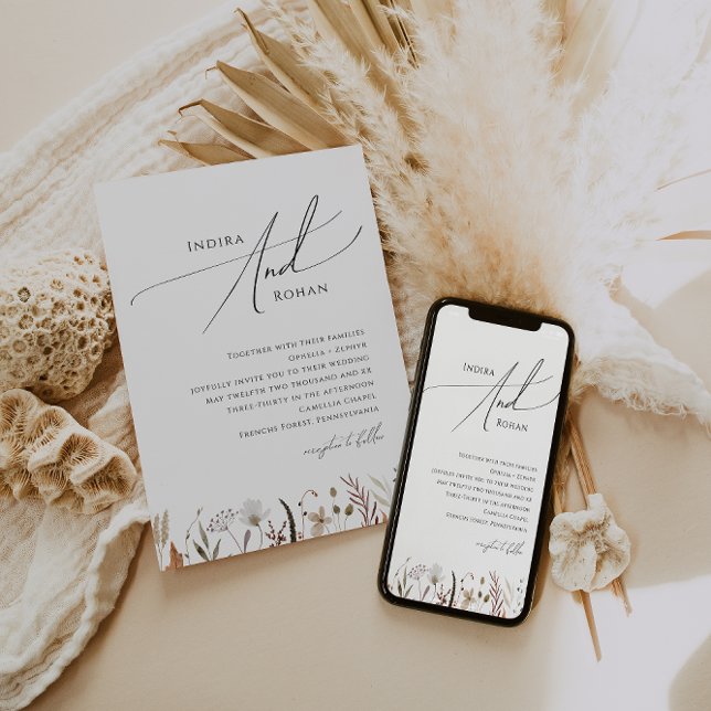 Wildblume im Herbst | Einladung zur Hochzeit (Von Creator hochgeladen)