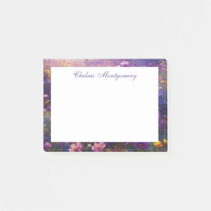 Wildblume Impressionist Malerei Personalisiert Post-it Klebezettel