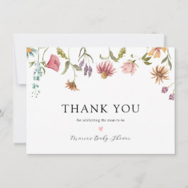 Wildblume in Bloom Baby Dusche Vielen Dank Dankeskarte