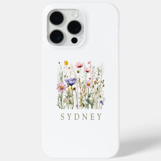 Wildblume Individuelle Name Case-Mate iPhone Hülle (Rückseite)