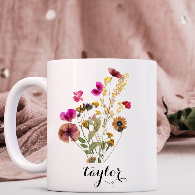 Wildblume Individuelle Name Kaffeetasse (Von Creator hochgeladen)