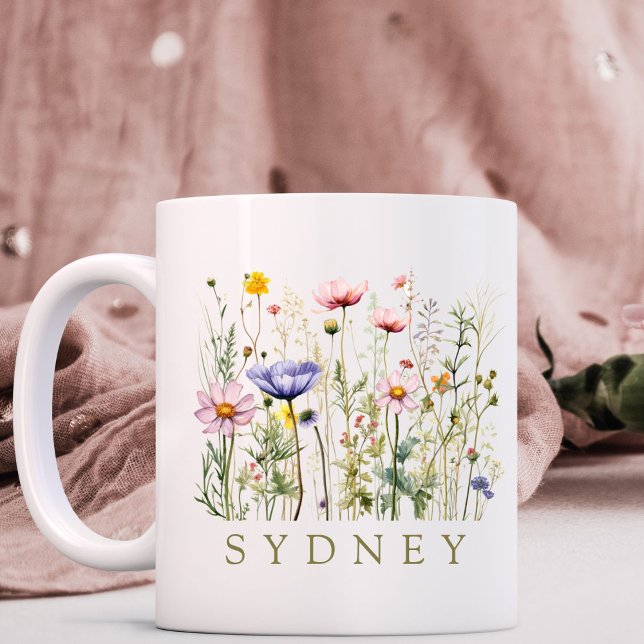 Wildblume Individuelle Name Kaffeetasse (Von Creator hochgeladen)